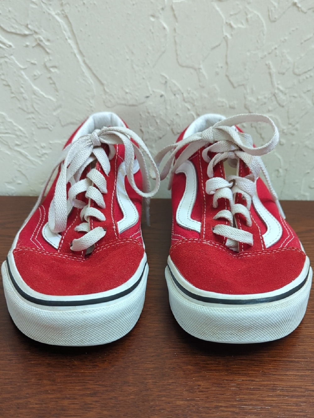 VANS Old Skool Racing Red & True White Sneakers Size Men's 5 / Women's 6.5 - Picture 6 of 12